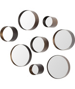 Set Of 8 Brown Metal Wall Mirrors - £480.68 GBP