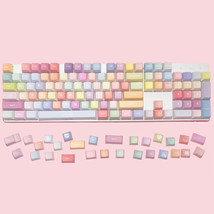 Rainbow Cute Bear Keycap Set,133pcs Cute Keycaps,XDA Keycaps Mechanical Keyboard - £34.37 GBP