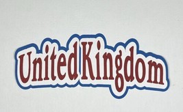 United Kingdom Title Die Cut Embellishment Scrapbook Junk Journal Disney - £2.17 GBP