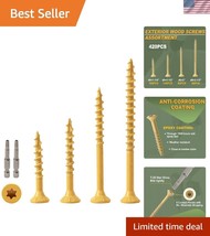 Unique Star Drive Wood Screws 420-Piece Set for Outdoor Projects - Easy ... - $45.00