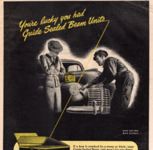 1945 Vintage Guide Sealed Beam Light General Motors Print Ad Popular Mechanics - £11.76 GBP