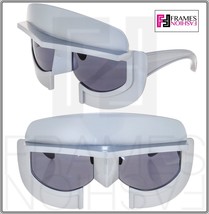 Linda Farrow Ktz Star Wars Oversized Mask Grey Silver KTZ11 Sunglasses - £176.91 GBP