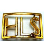 Vtg Solid Brass Cutout Belt Buckle HLS Harvard Law School Belt Buckle - $936.37 MXN