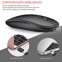 Ultra Thin Dual Mode +2.4G Bluetooth Mouse For Macbook Air/Pro M1, Windows, Ipad - £35.15 GBP