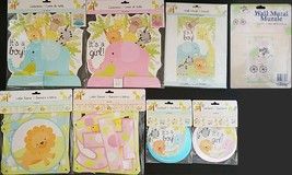 Baby Shower Animal Pattern Centerpieces, Banners, Garland, Wall Mural, Streamers - £2.39 GBP