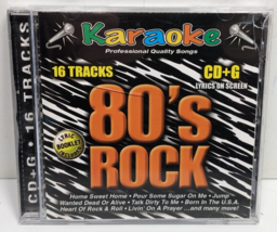 CD+G Karaoke 80&#39;s Rock - Bon Jovi Springsteen Van Halen Aerosmith - £13.65 GBP