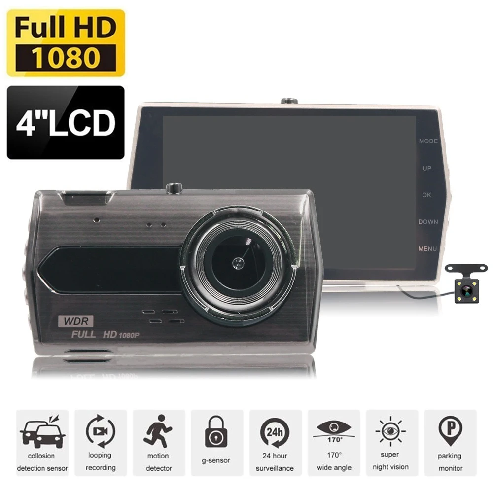 Car DVR Dash Cam Full HD 1080P Vehicle Camera Drive Video Recorder Night Vision - £29.79 GBP+
