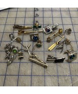 Lot Of Tie Tacks Tie Clips Tie Pins Cuff Links Snap-on Fishing Pole Various - £14.31 GBP