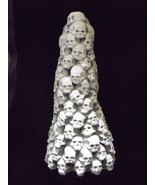 Gothic Skull Pile Tower Candle Holder Medieval Bone Stack Tall Dead Deco... - $41.14 CAD