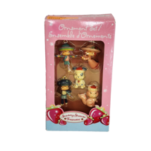2005 Strawberry Shortcake Set Of 5 Mini Christmas Ornaments New In Box - £22.85 GBP