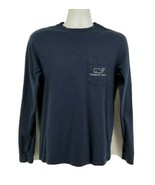 Vineyard Vines Shirt Men&#39;s Size XS  Blue Whale Logo Pocket Long Sleeve P... - £16.52 GBP