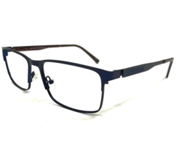 Robert Mitchel Eyeglasses Frames RM 7002 NAVY Brown Blue Rectangular 55-16-140 - £37.18 GBP