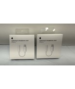 Apple Genuine￼MMX62FE/A Lightning to 3.5mm Headphone Jack Adapter Lot Of 2 - $33.89 CAD