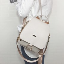 Female backpack shoulder bag women messenger PU leather and nylon backpaTravel B - £41.75 GBP