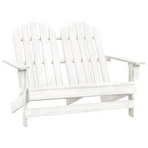2-Seater Garden Adirondack Chair Solid Fir Wood White - £69.03 GBP