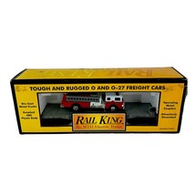 Rail King MTH Transportation Company Flat Car ERTL Fire Truck 30-7629 O O-27 - £15.54 GBP