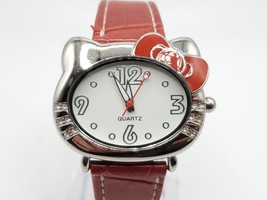 2007 Sanrio Hello Kitty Wrist Watch w/Silver Kitty Face Rhinestones New ... - $26.99