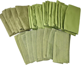 Bed, Bath &amp; Beyond Moss Green Cloth Napkins 3 Varieties 27 Total - $23.74