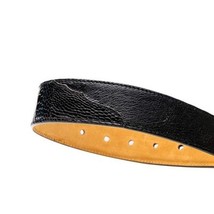 Alessio Genuine Ostrich Leg Exotic Belt Black image 3