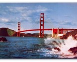Golden Gate Bridge San Francisco California CA Unused Chrome Postcard O19 - £2.33 GBP