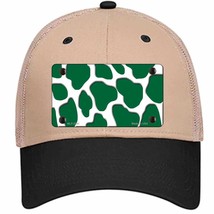 Green White Giraffe Novelty Khaki Mesh License Plate Hat - £23.31 GBP