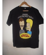 Beavis and Butthead Uhhh... Mustaches Rule Vintage Style Rock Concert Sh... - £15.73 GBP