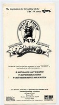 Bull &amp; Finch Pub Menu CHEERS Where Everybody Knows Your Name Boston 1996 - £22.15 GBP