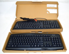 Genuine Microsoft 200 Wired Keyboard 6JH-00001 Model 1406 (Lot of 2) - £19.35 GBP