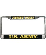 U.S. ARMY Army Dad Chrome Plated Metal Enameled License Plate Frame - $31.81 CAD