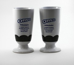 2 Oreo Milkshake Mugs For Milkshake Lovers Ceramic Footed Collectable 16 oz. - £12.01 GBP