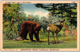 Greetings from Cadillac Michigan Postcard - £10.21 GBP