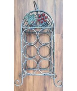 Decorative Beaded ~ Metal Wine Rack ~ Holds Six (6) Bottles ~ 6.25&quot; x 8.... - €68,83 EUR