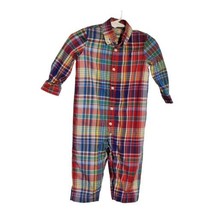 Ralph Lauren Coveralls Boys 9 Months Plaid Collared Lined  - £11.79 GBP