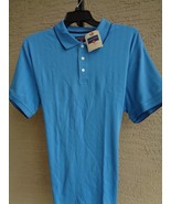 NWT MENS SADDLEBRED S/S TONAL STRIPES  JERSEY KNIT POLO SHIRT  XL Turquoise - £14.06 GBP