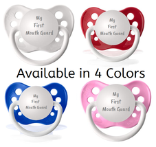 Hockey Pacifier - My First Mouth Guard Pacifier - Sports Binky - Funny S... - $9.99