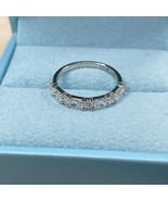 1.00 TCW Rund Strahlender Kunstdiamanten Grown Diamant Ehering 14k Weiß ... - €518,85 EUR