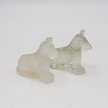 Paar Klar Glas Scotty Hund Figuren - £42.17 GBP