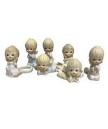 Vtg Lefton Christopher Collection Angel Candle Huggers Lot of 7 Porcelai... - $607.75 MXN