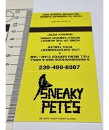 Matchbook Cover  Sneaky Pete’s   A Neighborhood Bar&amp;Grill  Bonita, Sprin... - $225.03 MXN