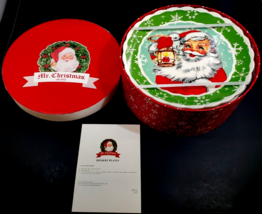 Mr. Christmas Set of (6) 8 1/4&quot; Ceramic Dessert Plates Ornament Set-NEW - £47.47 GBP