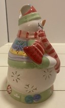 Home Interiors Ceramic Snowman Votive Candle Holder - $23.84