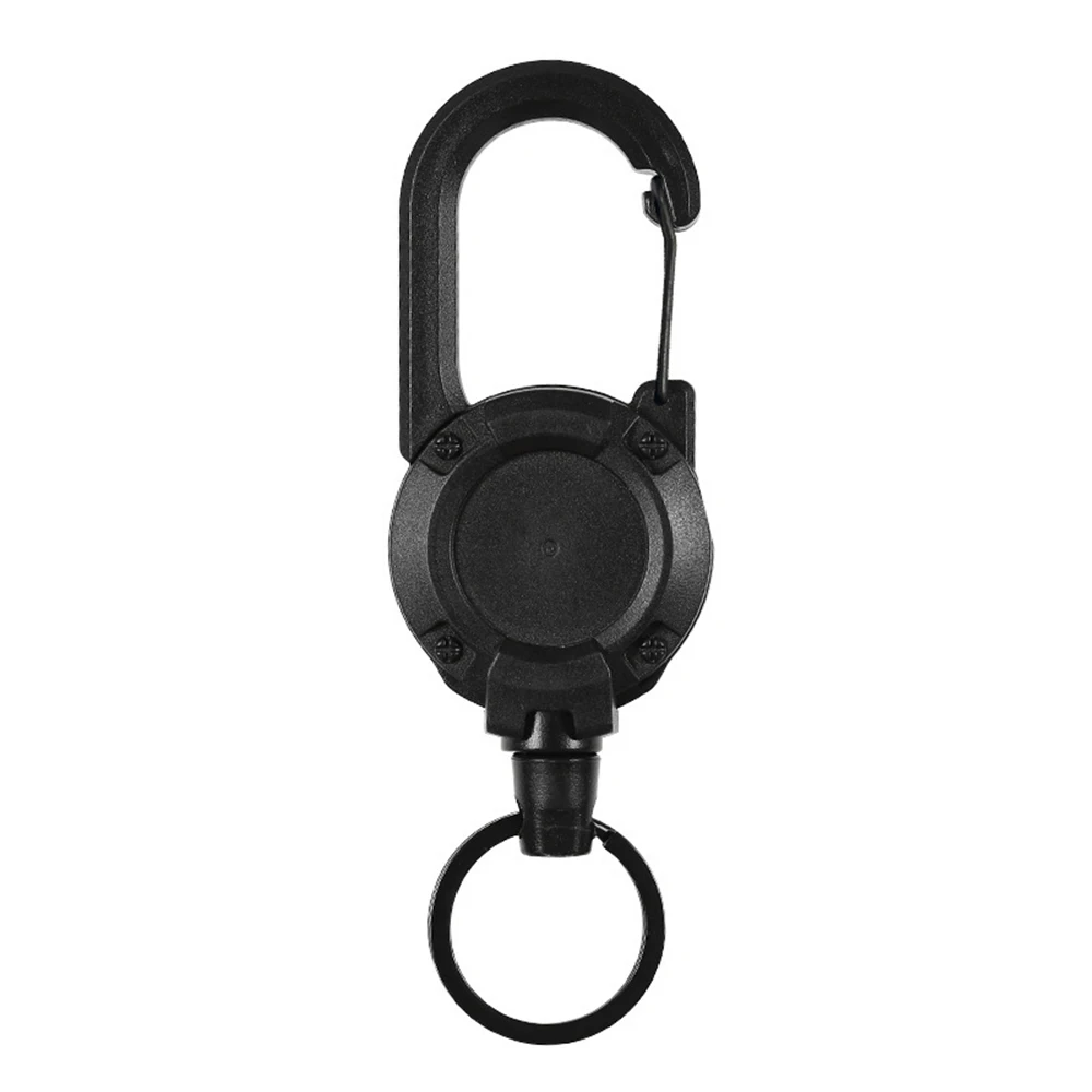 NEW Heavy Duty Retractable Pull s ID Reel Carabiner Key Chain Buckle Key Holder  - £81.79 GBP