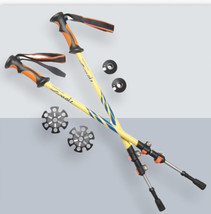 Set of Noreast outdoors adjustable trekking Poles Yellow/ Blue New - £35.13 GBP