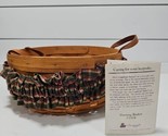 Longaberger Darning 10&quot; Round Basket 15504 With Plaid Ruffle Outter Skirt - $28.66