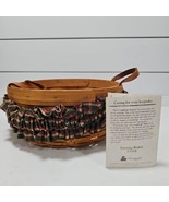 Longaberger Darning 10&quot; Round Basket 15504 With Plaid Ruffle Outter Skirt - €24,60 EUR