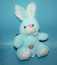 Hunson Trading Blue Plush Pals Easter Bunny Rabbit 6&quot; Flower Stuffed Sof... - $13.55