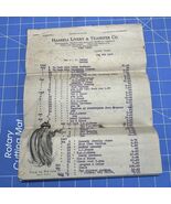 Antique Document 1917 Harrell Livery &amp; Transfer Co Fisk Tires Oldsmobile - $449.27 MXN