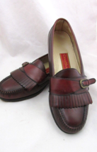 Vintage Cole Haan City Mens Kiltie Monk Strap Loafer Dress Burgundy Leather 13D - $33.60