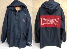 Tennessee Titans NFL Majestic XL Jacket Vintage Full Zip Fleece Lined Hooded - £23.94 GBP