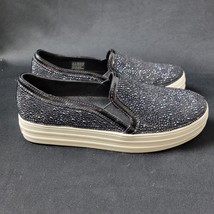 Skechers Street Double Up Glitzy Gal Slip-on Shoes Women Sz 6 Black Mini... - $32.66